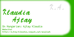 klaudia ajtay business card